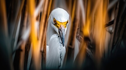 Poster - A close-up shot of a bird's distinctive feature, its long beak