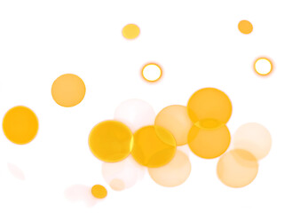 Wall Mural - Gold light bokeh with golden  dust glitter dreamlike glow light bokeh with dancing stardust