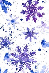 Poster - White background with intricate snowflake design