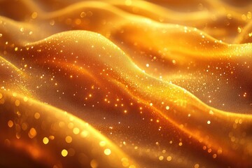 Poster - Close-up shot of gold fabric with blurred background