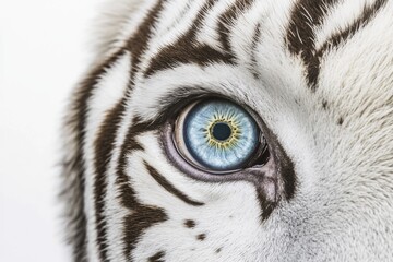 Poster - Close-up of a white tiger's eye