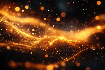 Poster - A blurred image of a golden wave, perfect for use as a background or texture