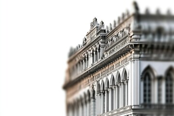 Poster - A large building with a clock on top, suitable for cityscape or architecture images
