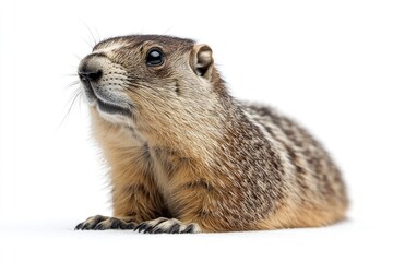 Aufkleber - A close-up view of a small animal on a white surface, great for pet or nature related content