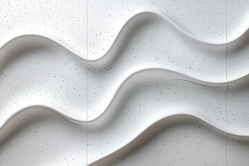 Poster - close-up shot of a textured wall with a wavy design, suitable for use in interior design or architec