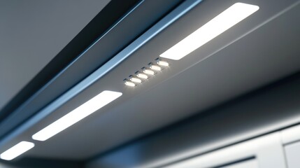 Poster - A detailed view of a ceiling light fixture, often used for indoor photography and design