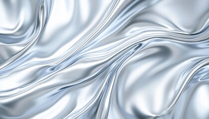 Poster - Modern And Elegant Design: Silver Light Gradient With Abstract White Waves. Simple And Versatile Layout For Advertising, Posters, Flyers, Covers, And Websites. Ample Blank Space.