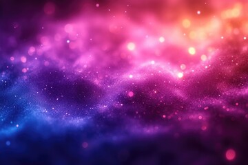 Poster - A blurry image of a purple and blue galaxy, suitable for use in illustrations or designs related to space exploration