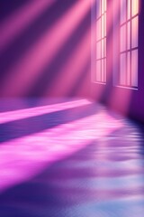 Poster - A cozy room with a window letting in a bright light, great for interior design or lifestyle images