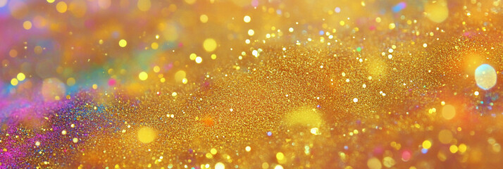 Poster - Colorful glitter sparkles create a festive background