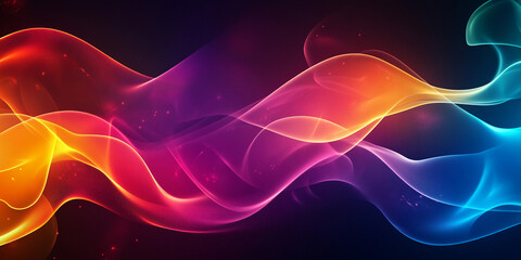 Poster - Colorful abstract waves creating a dynamic visual effect
