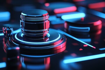Poster - A close-up view of a single button on a computer keyboard