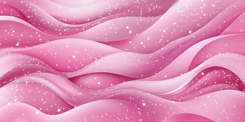 Poster - Soft pink waves with sparkle creating a dreamy background