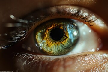 Poster - A detailed view of an individual's eye, highlighting the iris and pupil