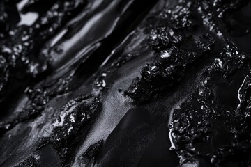 Poster - A close-up shot of a dark, mysterious material on a surface