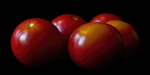 Poster - A group of tomatoes arranged on a table