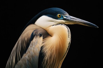 Aufkleber - A close-up shot of a bird against a dark, contrasting background