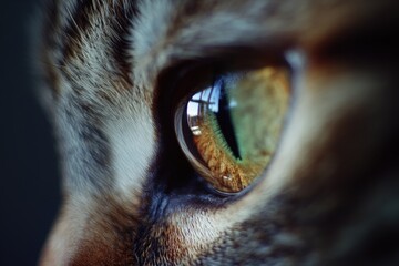 Aufkleber - A detailed shot of a feline's gaze, suitable for editorial or commercial use