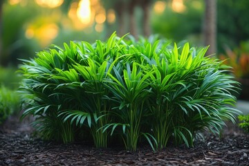 Poster - A collection of green plants in a garden setting