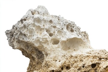 Poster - A close-up view of a rock with natural holes, ideal for use in designs related to nature or texture