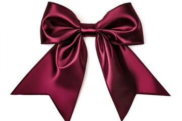 Poster - A simple yet striking image of a red bow tied to a white wall, perfect for decorating ideas or adding a pop of color to your design