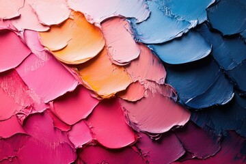 Poster - A detailed view of a vibrant artwork with various colors and shapes
