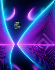 Wall Mural - abstract background of space/earth