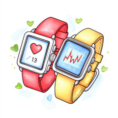 Poster - Smartwatches with heart rate and health monitoring features