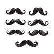 © Joynab - mens mustache set silhouette vector illustration