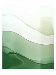 Poster - Modern Abstract Design Featuring Flowing Green Waves With Subtle Gradients and a Light Background for a Fresh Aesthetic in Contemporary Decor