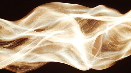 Poster - Abstract glowing threads weaving through cosmic dimensions digital art dark background ethereal view horoscope concept