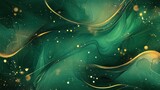elegant abstract gradient with organic flowing elements in jade