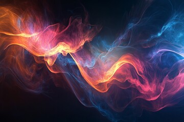 Aufkleber - Swirling Vibrant Colors in Stunning Abstract Digital Art Showcasing Dynamic Movement and Energy