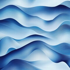 Poster - Seamless wave like pattern in shades of blue creating a tranquil and soothing visual effect. Generative AI
