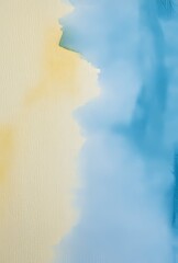 Poster - Colorful Watercolor Blend of Yellow and Blue Showcasing a Smooth Gradient Transition Ideal for Artistic Backgrounds and Creative Projects