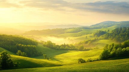  Panoramic Farming Landscape with Soft Natural Light