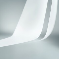 Poster - Curved White Design Elements Creating a Minimalist Aesthetic in Soft Light
