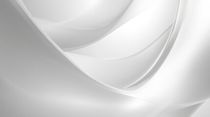 Aufkleber - Elegant Abstract Waves in Soft White Tones Showcasing Fluid Shapes and Smooth Transitions in a Modern Design Concept