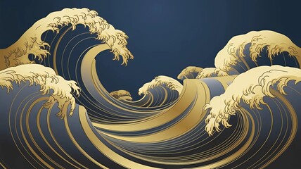 Poster - A vibrant and dynamic cover image with a color TEXTURE of WAVE GOLD. No text is included.