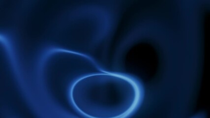 Poster - calming blue fluid flow loop: smooth blue fluid flows and curves in a seamless loop, creating a calm