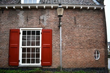 red brick wall