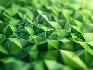 green abstract low poly triangle field creates a mesmerizing polygonal technology background, offering a visually stunning 3D render that captivates imagination with its intricate and futuristic desig