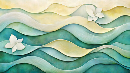 Wall Mural -  gentle bell ripples