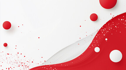 Wall Mural -  minimalist red and white