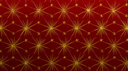 Sticker -  simple red and gold pattern