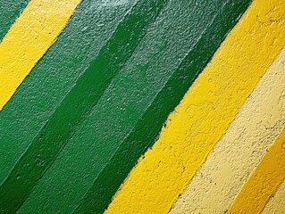 Wall Mural - Yellow and Green Mural Wall Close-Up