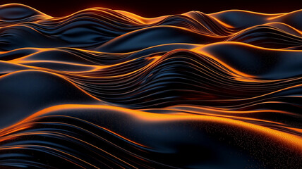 Wall Mural - softly glowing dark lines on 3d surface, subtle tech texture