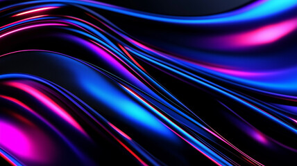 Wall Mural - abstract flowing waves of vibrant neon colors