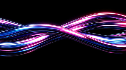 Wall Mural - abstract flowing waves of vibrant neon colors