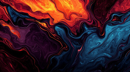 Wall Mural - vibrant abstract waves of color in cosmic patterns